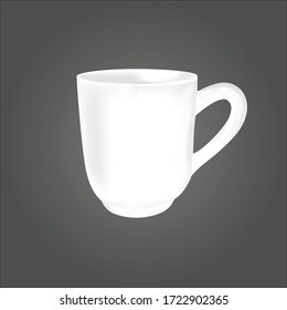Set of realistic white coffee cups Vector