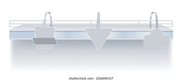 set of realistic wobblers label shop shelves isolated