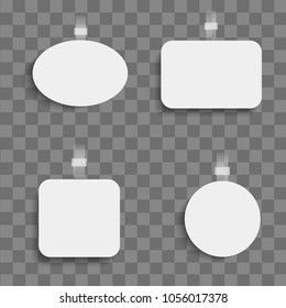 Set of realistic woblbers on transparent background. Vector