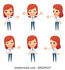 set of reception character in different interactive  poses