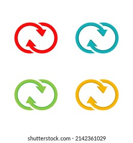 Set Reciprocity icons. Vector icon isolated on white background.