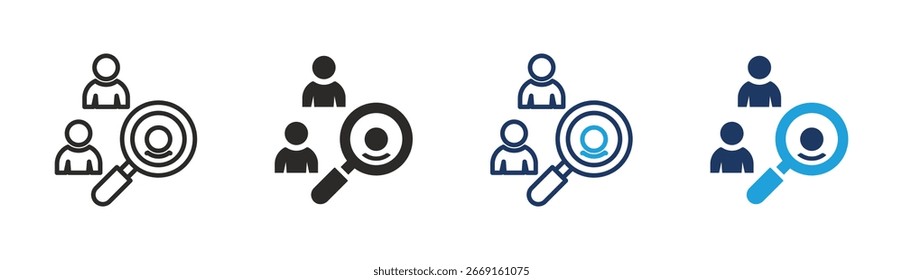 Set of Recruitment icon collection in Multiple Style. Icon suitable for web and mobile application