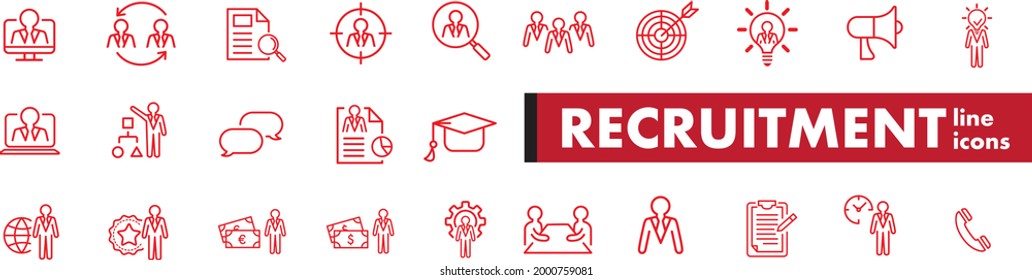 Set of recruitment vector Outline 