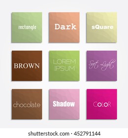 Set of rectangle vector shapes. Abstract vector banners. Design elements. 