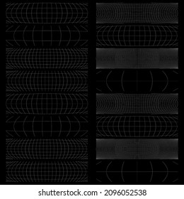 Set of rectangles w distort, deform effect vector illustration