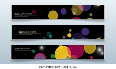 set rectangular banner background. modern abstract vector design