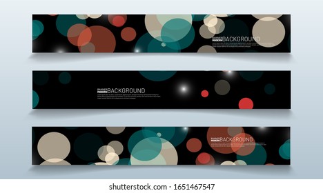 set rectangular banner background. modern abstract vector design