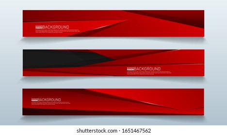 set rectangular banner background. modern abstract vector design