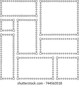 Set of rectangular frames doodles black sketch