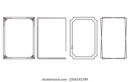 Set or rectangular shapes with squiggly borders. Tags, labels, stamps, crackers, 
coupons rectangle boxes with curvy, wiggly, wavy edges isolated on white background.
Set or rectangular shapes