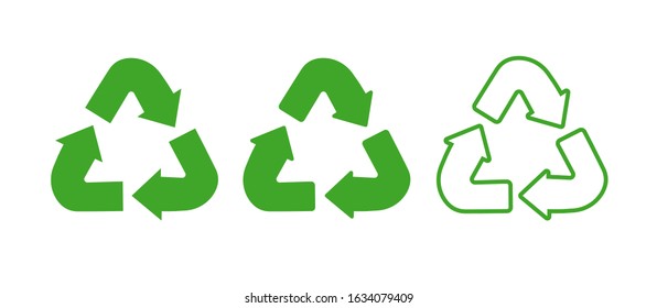 Set of recycle arrow. Vector illustartion