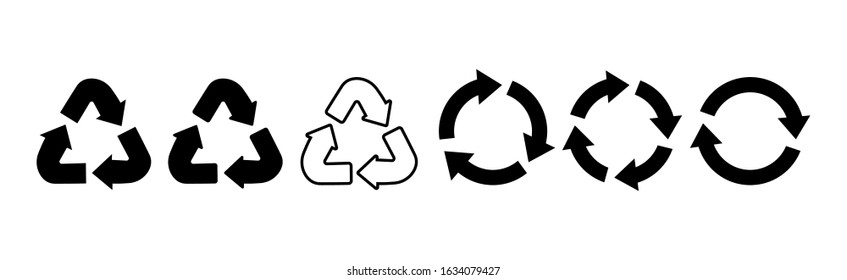 Set of recycle arrow. Vector illustartion