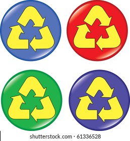 Set of recycle buttons icons