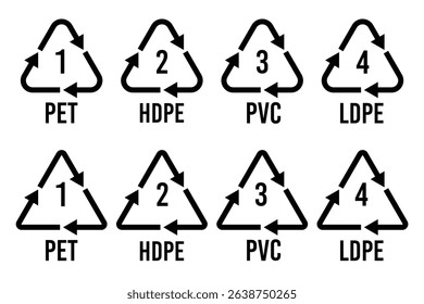 Set of recycle icon collection .