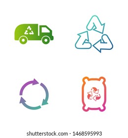 Set of Recycle icon Logo Concept Vector template. Simple logo vector illustration for graphic and web design.