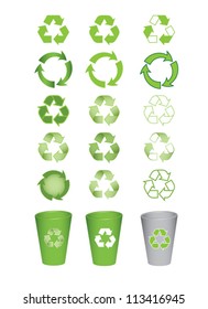 set of recycle icons vector illustration