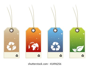 set of recycle price tags
