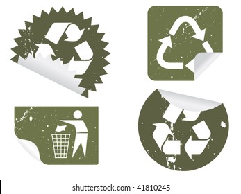 set of recycle price tags
