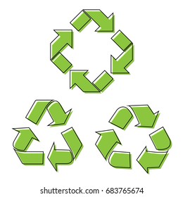 Set of Recycle sign