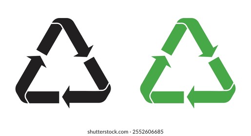 Set of recycle symbol. recycle. reuse. reduce. vector illustration on white background.