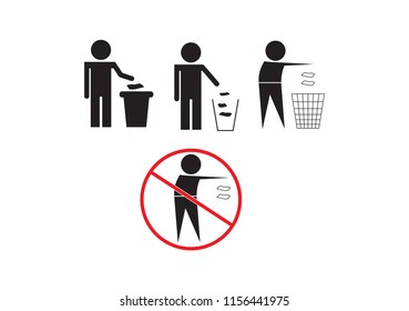 Set of Recycle Symbol.People for Clean and hygienic icon.Illustration EPS 10.