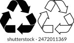 set of recycling icons. Editable fill colorful recycle logo symbol. vector illustration. Waste recycling innovation. Reuse, ecofriendly environment and save the planet
