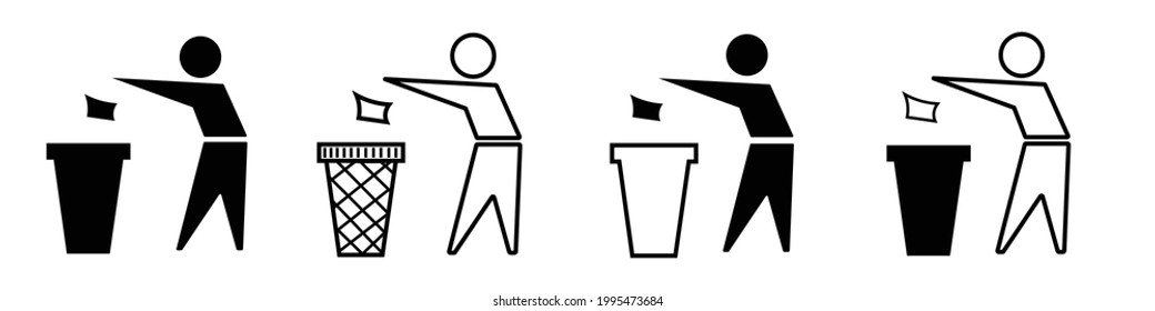 Set of Recycling icons. Garbage disposal - Stock Vector