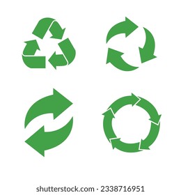 set of recycling icons vector