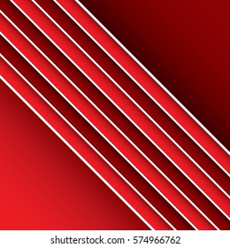 A set of red abstract vector stripes. This unique background would be suitable for use as wrapping paper or as a textile pattern.