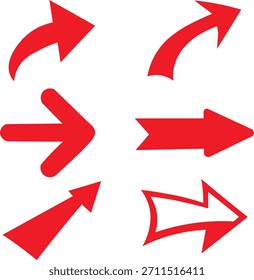 set red arrow icon on white
