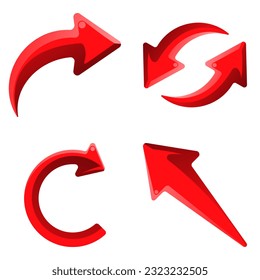 	
Set of Red Arrow Sign