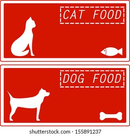 set red background for pet food symbol 
