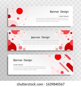 A set of red banner templates designed for the web and various headlines are available in three different designs.