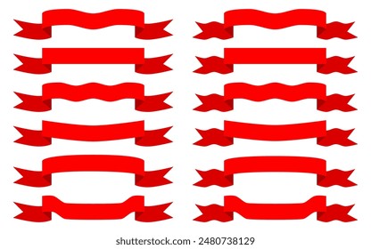 set of red banner, variety of red banner, business, marketing, label, circle, sign