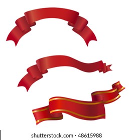 set red banners, collection of tapes