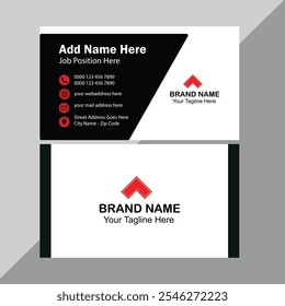 Set of Red and black Modern Corporate Business Card Design Templates