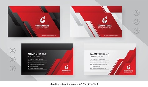 Set of Red and Black Web banners templates, Coverpage Standard sizes with space. Vector illustration