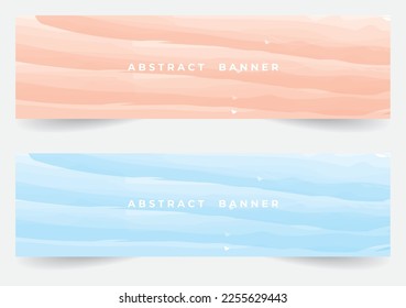 conjunto de banners abstractos de azul rojo