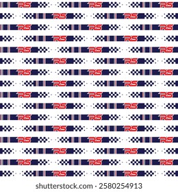 Set of red and blue flag checkered patterns for racing decals and stickers