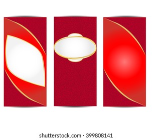 set of red booklets on a white background