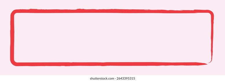 Set of red brush painted ink stamp frames with place for your design element. red brush painted ink stamp heart frame on transparent background. Eps 10. 
