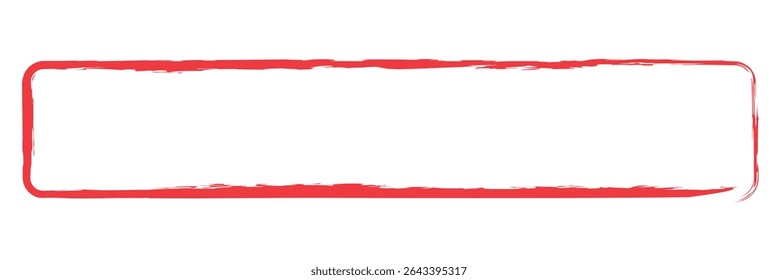 Set of red brush painted ink stamp frames with place for your design element. red brush painted ink stamp heart frame on transparent background. Eps 10. 