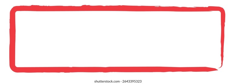 Set of red brush painted ink stamp frames with place for your design element. red brush painted ink stamp heart frame on transparent background. Eps 10. 