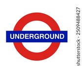 Set Red Circle Blue Mind The Gap Underground Greater North London Tottenham England Rapid Transit System Metropolitan Railway Mind The Gap Logo Symbol Sign Emblem Badge Vector