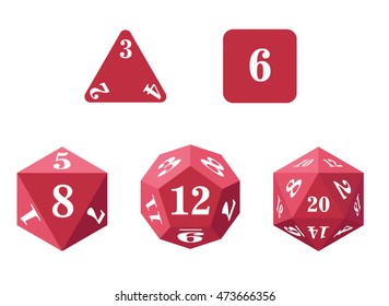 Set of red dice.