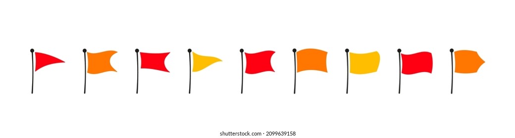 Ilustración de iconos de marca roja