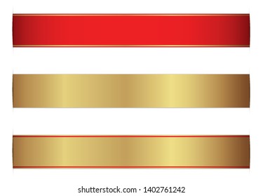 Red Gold Tapes Stock Vector (Royalty Free) 101985610