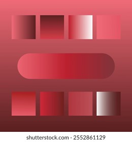Set of Red Gradients Background, Modern Red Gradient Collection combinations of colors and shades
