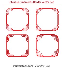 set of red grunge frames. Red cutout Pattern Square Frame border with Geometric Pattern