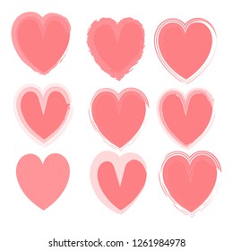 a set of red hearts 